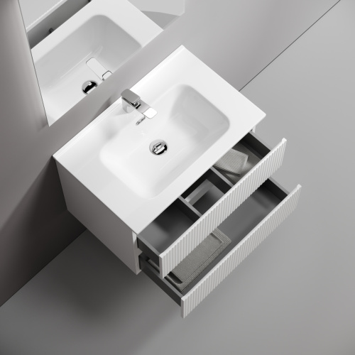 Тумба под раковину Sancos SNOB T SNT70W 70х40 подвесная цвет белый - фото 5